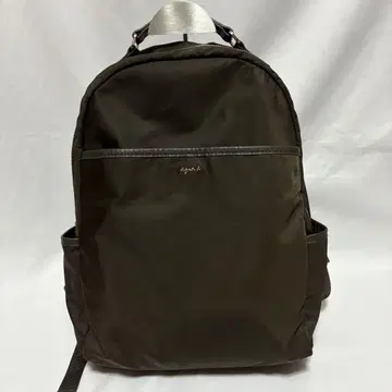[ 구하기 어려움 ] 에네스베 나일론 가죽 브라운 백팩 A4