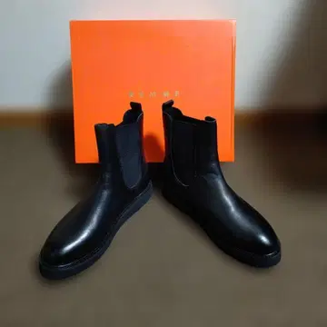 REMME 블랙 사이드 고어 부츠 38