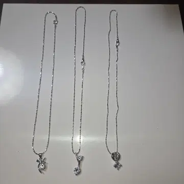 [ 묶음 판매 ] [ 선착순 ] 실버 목걸이 다이아몬드풍 펜던트