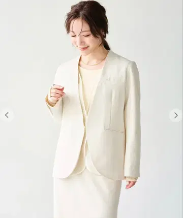 Aimeine 에메인 시어 도킹 노카라 자켓