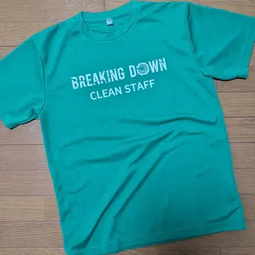 BREAKING DOWN CLEAN STAFF 티셔츠 L 사이즈 그린