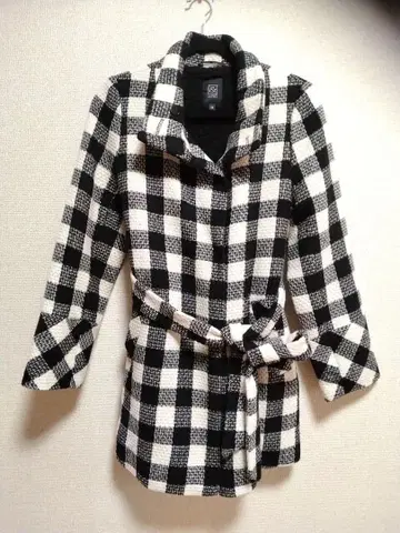 앤드 바이 핑키앤다이앤 체크 무늬 코트