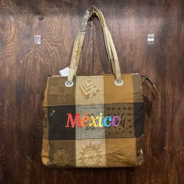 멕시코제 패치워크풍 올 패턴 토트백 백 에스닉 패턴 수베니어