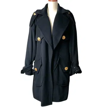 CHRISTIAN LACROIX 캐시미어 혼방 코트 골드 버튼 프랑스제