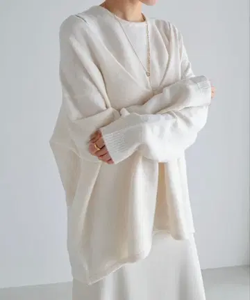 [택 포함 새상품] evernavy 슬리브리스 긴팔 니트탑 세트