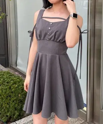 원웨이 노마에 암 리본 2way 미니 원피스