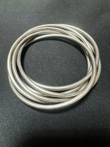 앤티크 실버 육연 뱅글 베이징 구매 빈티지풍