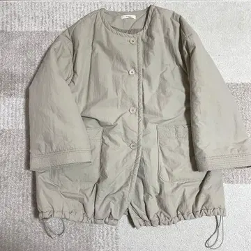 hinari 노카라 충전솜 스티치 코트 히나리