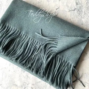 최고급 캐시미어 100% 대형 스톨 그레이쉬 그린