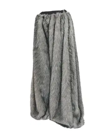theredthread S flip fur pants gray black