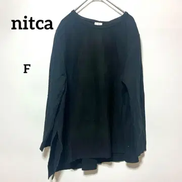 긴팔 티셔츠 [ F ] 블랙 [ nitca ] 비대칭 디자인