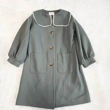 [ 에카 소포 ehka sopo ] 담요 자수 빅 칼라 코트