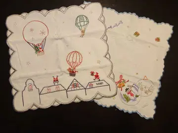 와코*자수 타월 손수건 (2개 세트)