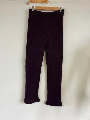 케이블 짜임 퍼플 팬츠