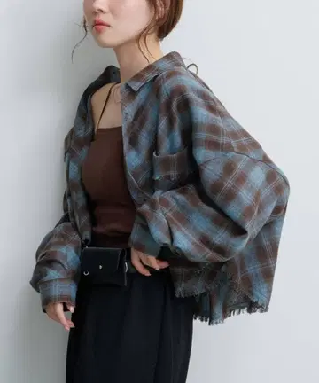 카스타네 플란넬 체크 셔츠