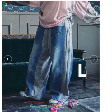 niko and - MODE NORM CORE 데님 패치워크 팬츠