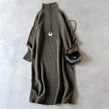 정가 2.2만 이에나 IENA 울 캐시미어 터틀넥 니트 원피스