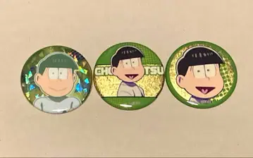 오소마츠 6쌍둥이 홀로그램 금 패턴 캔뱃지 세트 쵸로마츠