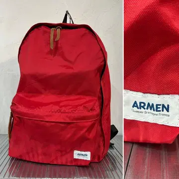 컨디션 최상 ARMEN NYLON DAYPACK 빨간색 백팩 아멘