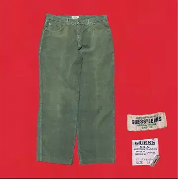 GUESS 와이드 코듀로이 90s w36