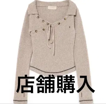 andmary Anita button knit tops