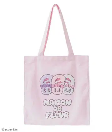 메종 드 플뢰르 Esther Bunny 스퀘어 토트백 핑크