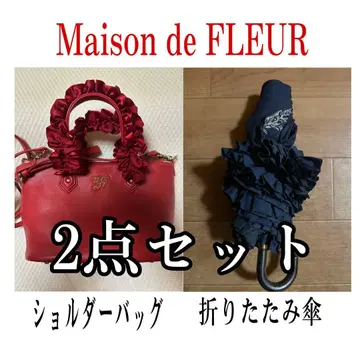 Maison de FLEUR 숄더백 접이식 우산 2종 세트