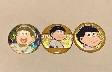 오소마츠 6쌍둥이 홀로그램 금병풍 패턴 캔뱃지 세트 쥬시마츠