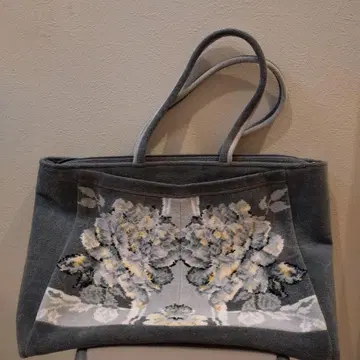 [ 보관품 ] FEILER 꽃무늬 보스턴 백 그레이