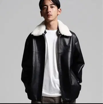 18-19AW 다케오 키쿠치 무스탕 옷깃 2WAY 램 가죽 라이더스 L