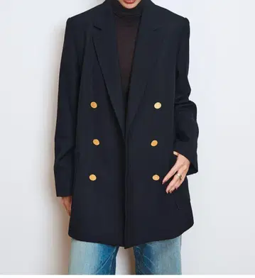 MUSE 금 버튼 LONG 자켓