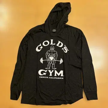GOLD'S GYM 골드짐 후드 부착 의류 다크 그레이