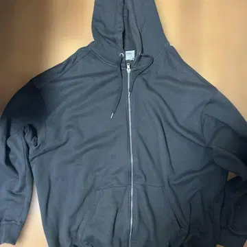 MUHAKU 블랙 풀 집업 후드티 M 사이즈