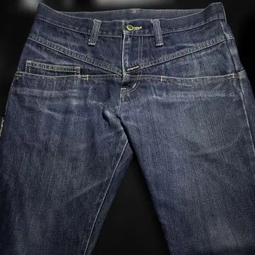 다크 블루 플레어 데님 팬츠 XL 사이즈