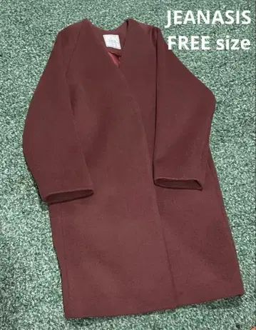 JEANASIS 숏 비버 노카라 코트