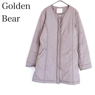 골든 베어 워셔블 충전솜 노카라 코트 아우터 미들 기장 그레이