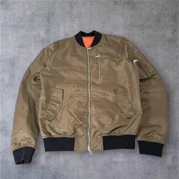 MA-1 플라이트 자켓 리버서블 카키 짧은 기장 M-L 이탈리아제