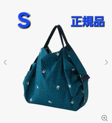 패밀리어 familiar 슈파트 S 사이즈 에코백 파랑 체크 새상품