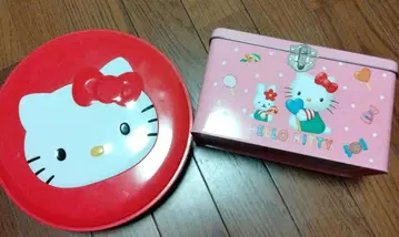 헬로키티 수납 박스 캔 2세트 1999년 헤이세이 레트로 키티