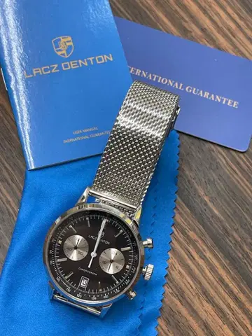 LACZ DENTON 크로노그래프 시계 VK64 무브먼트 탑재 미사용