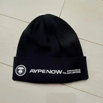 AAPE NOW 니트 모자 블랙 택 포함 새상품