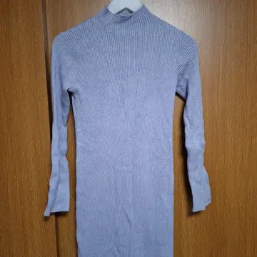 연보라 롱 원피스 하이넥 니트 원피스 슬릿 있음 까슬거리지 않음