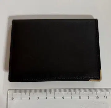 던힐 dunhill 가죽 카드 케이스 명함지갑 각 금장 장식 블랙