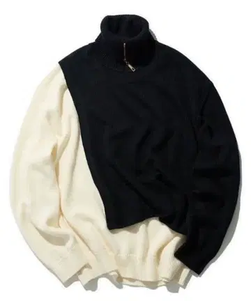 DJ 마츠나가 콜라보 별주 ZIP 터틀넥 레이어드 니트