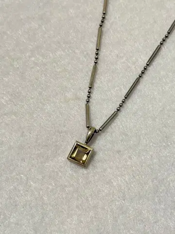 스모키 쿼츠 목걸이 실버 925