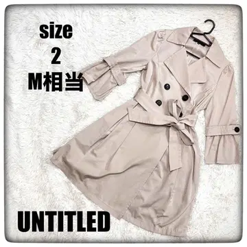 [새상품급] UNTITLED 언타이틀 벨트 더블 트렌치코트 M