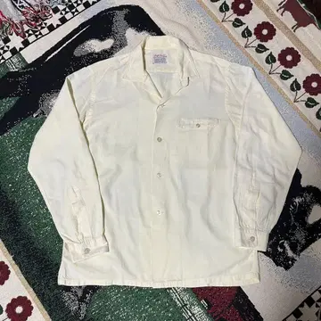 50s 레이온 셔츠 화이트 빈티지