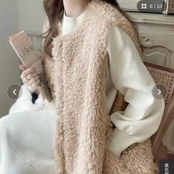 통통한 2way 충전솜 퀼팅 x 퍼 리버서블 오버 사이즈 베스트 M