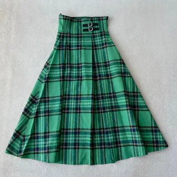 새상품급 오닐 오브 더블린 랩스커트 롱 그린 체크 M 상당