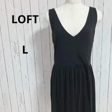 로프트 슬리브리스 원피스 드레스 백 크로스 2차 모임 파티 L